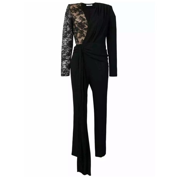 🖤 GIVENCHY Romantic Lace Draped Jumpsuit 44/12 - Picture 11 of 12